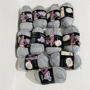 Lot of 11 Vintage Purfect Puff Brushed Premium Acrylic Sport Yarn 9420 Silver